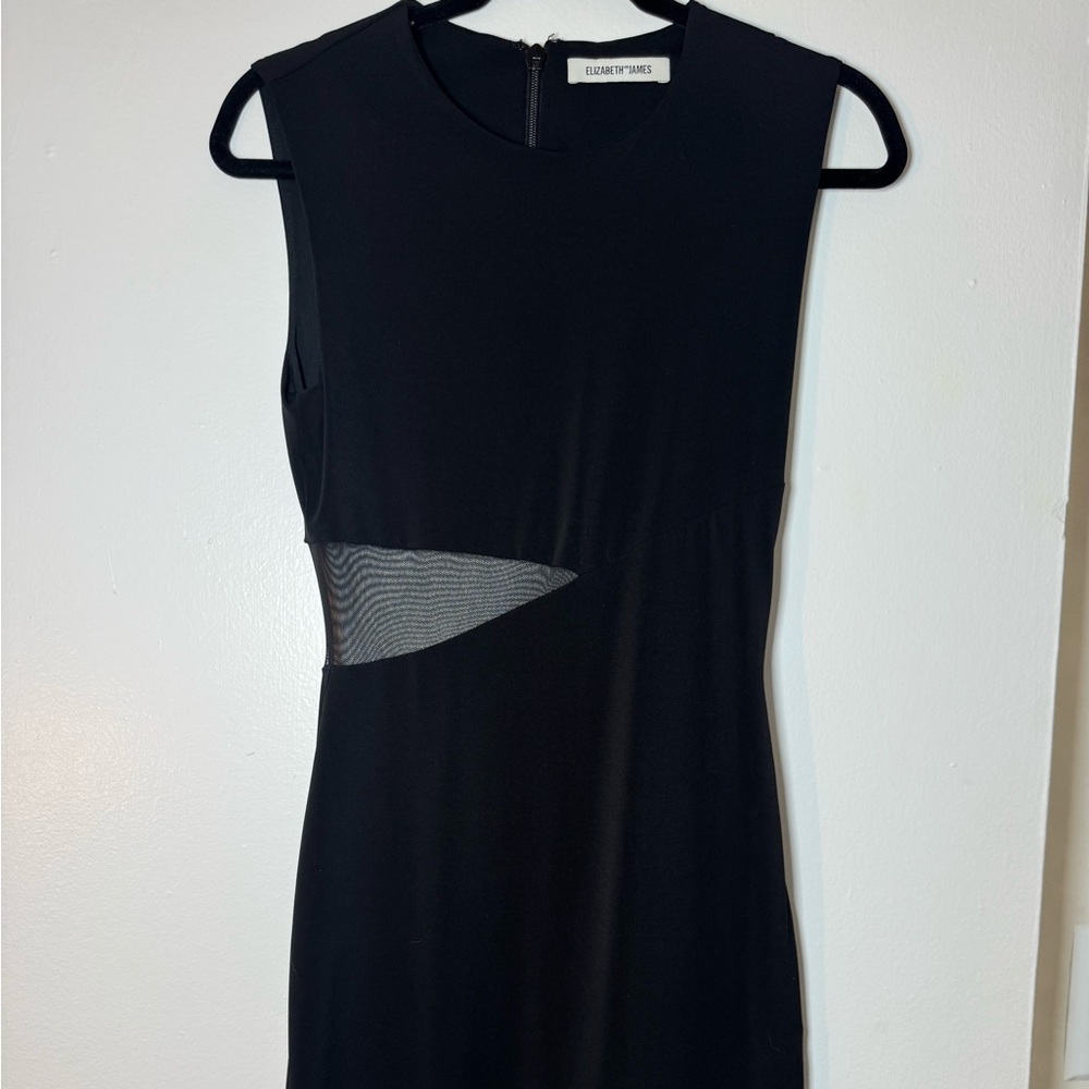 Elizabeth and James Black Asymmetrical Dress